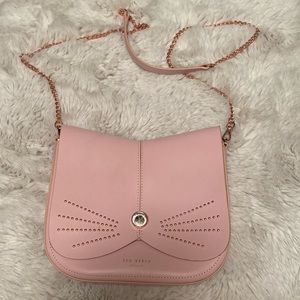 Ted Baker Chriiss Studded Cat Black Leather Cross Body Bag